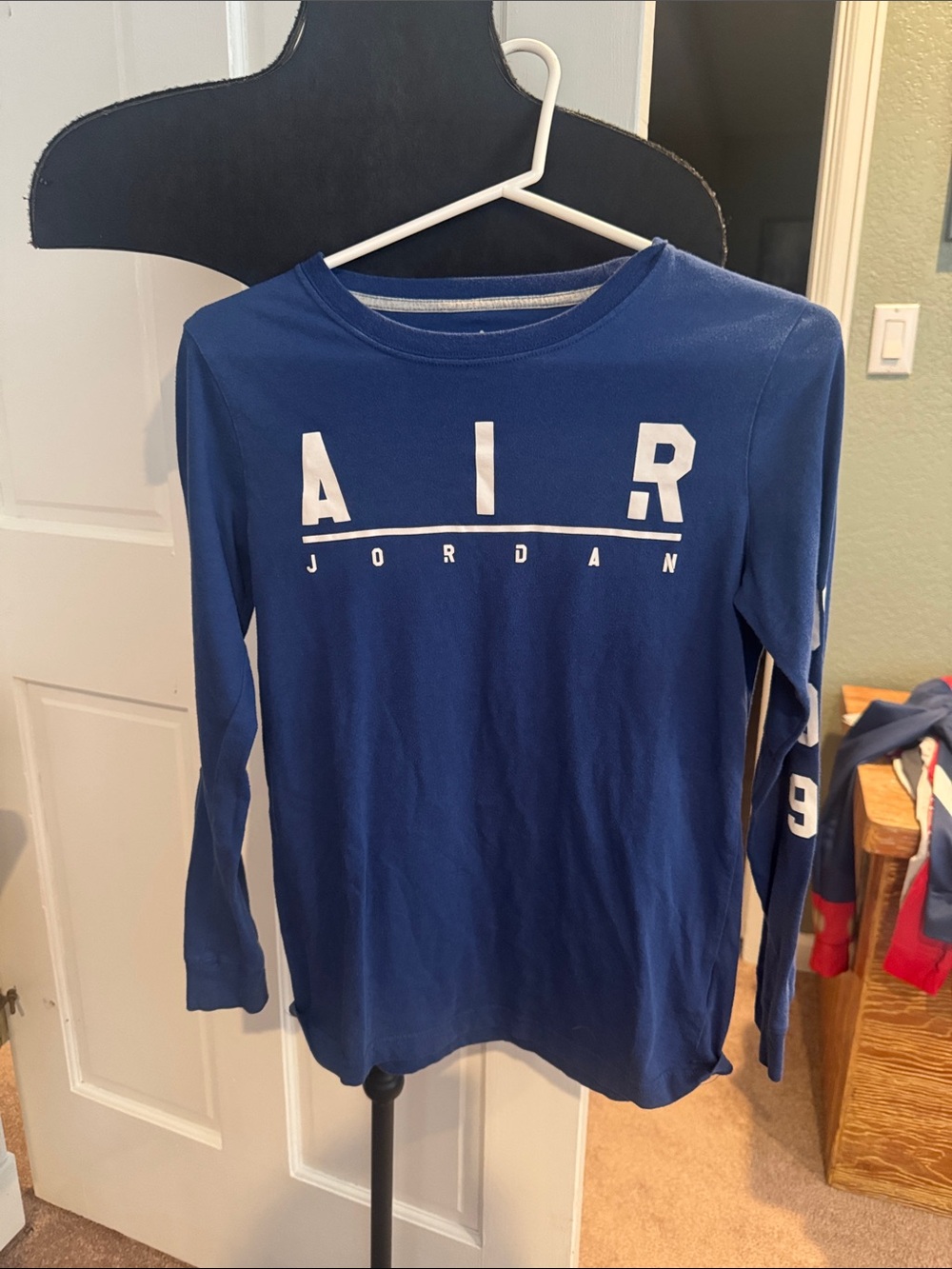 Jordan Blue Long-Sleeve AIR Graphic Tee